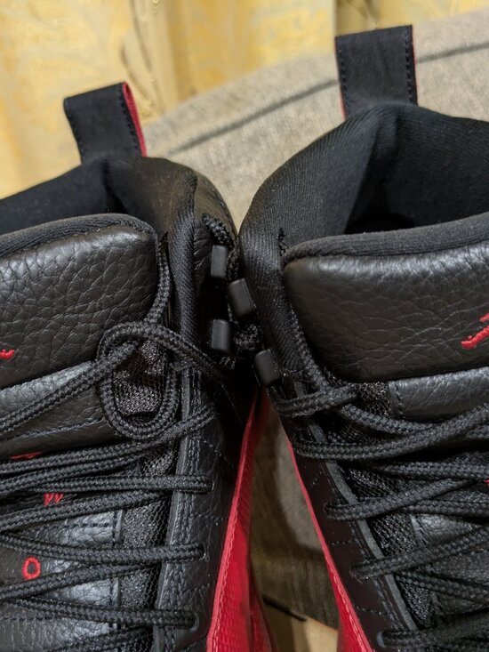 Nike Air Jordan 12 Retro Black/Red Sneakers Size 8 Excellent Condition With Box main image 8
